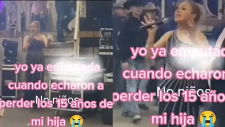 VIDEO Mamá de la quinceañera regaña a los invitados