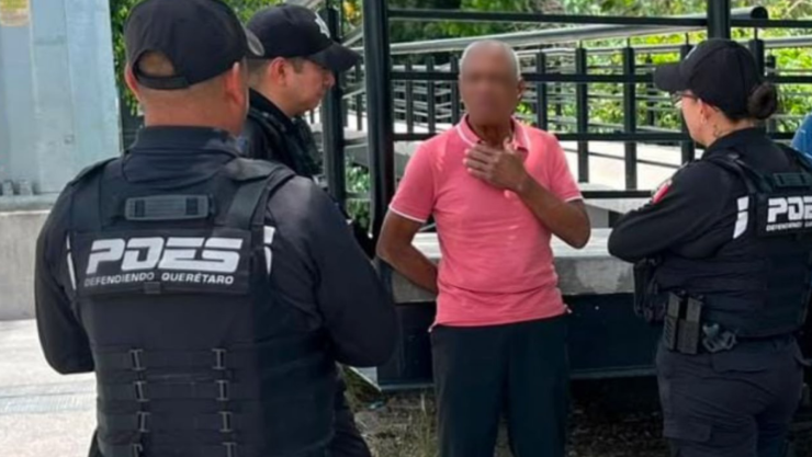 Resguardan en Querétaro a adulto mayor desorientado tras reporte de chofer de aplicación