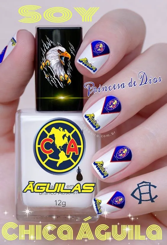 8 modelos de uñas del Club América solo para aficionados REALES: están hermosas en cuadradas o almendradas