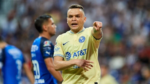 Jonathan Cabecita Rodriguez en partido Rayados vs America