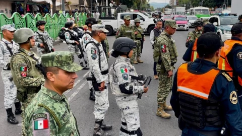 ¡A transeúntes y autos! Ejército y Guardia Nacional realizan operativo en Circunvalación