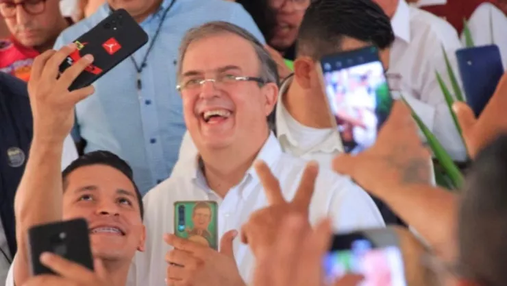 Marcelo Ebrard dio un discurso frente a miles de simpatizantes en la Arena CDMX