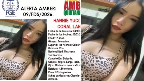 ALERTA AMBER: Buscan a Hannie Yuccely Coral Lanz, desaparecida en Quintana Roo