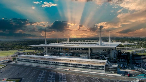 Hard Rock Stadium de Miami Gardens, donde su jug&oacute; la final entre Argentina y Colombia