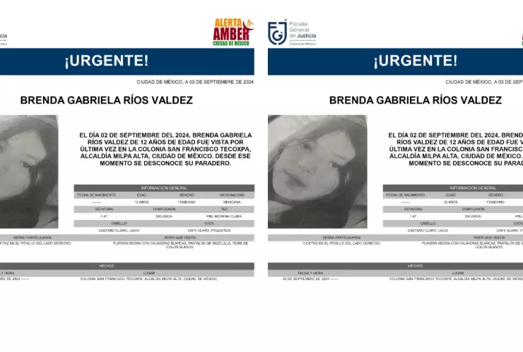 Ayuda para localizar a Brenda Gabriela Ríos Valdez.