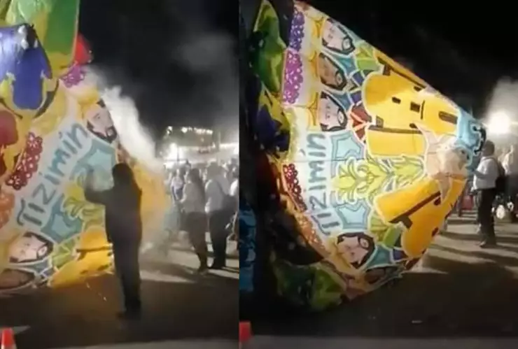 globo aerostatico se incendia tizimin