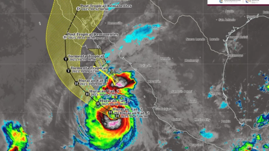 Trayectoria huracán Priscila