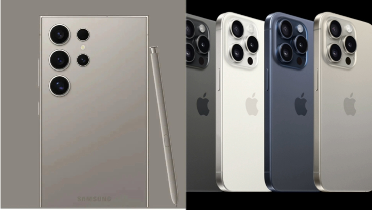 Samsung Galaxy S24 Ultra copió del iPhone 15 Pro Max