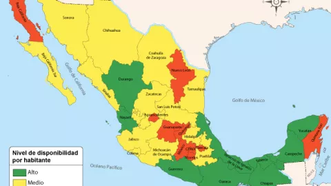 Agua en México estados con sequia