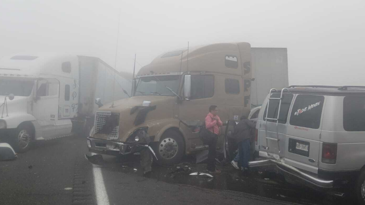 Choque múltiple por neblina en la Puebla–Orizaba