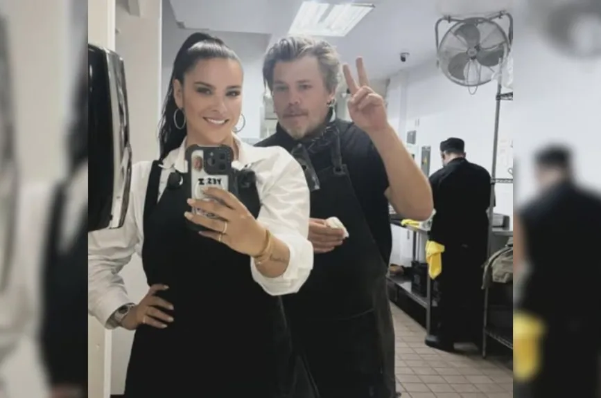 Litzy y el chef Poncho Cadena