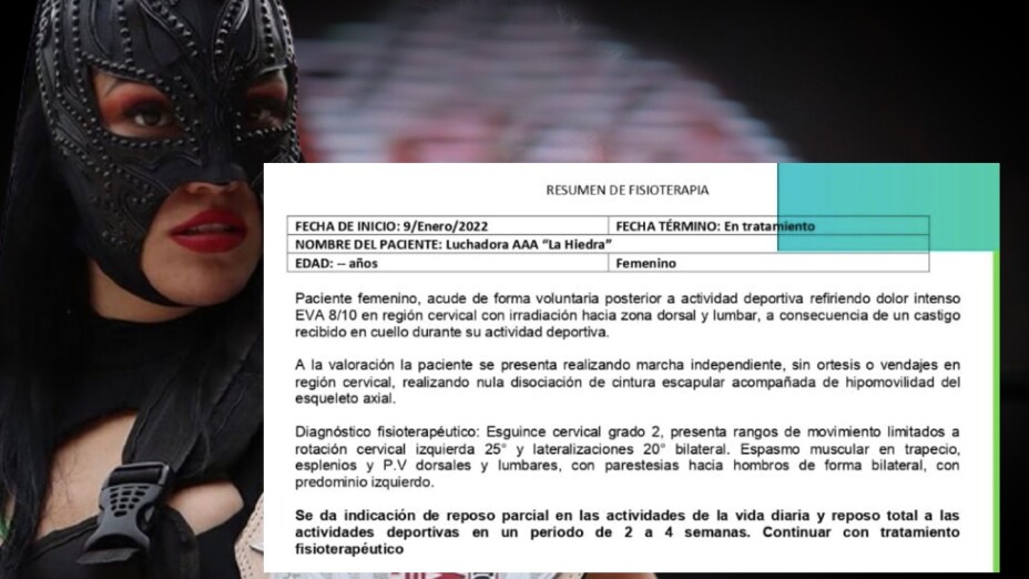 La Hiedra sufre lesión luchadora