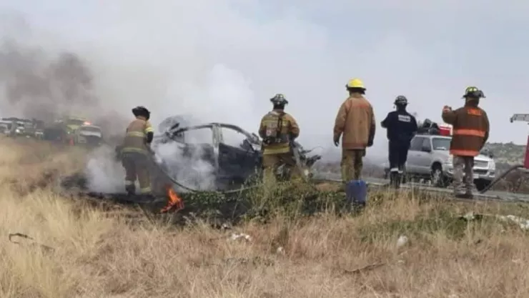 Muere hombre tras aparatoso accidente en la carretera Osiris–Aguascalientes hoy 16 de abril