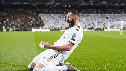 Festejo de Karim Benzema