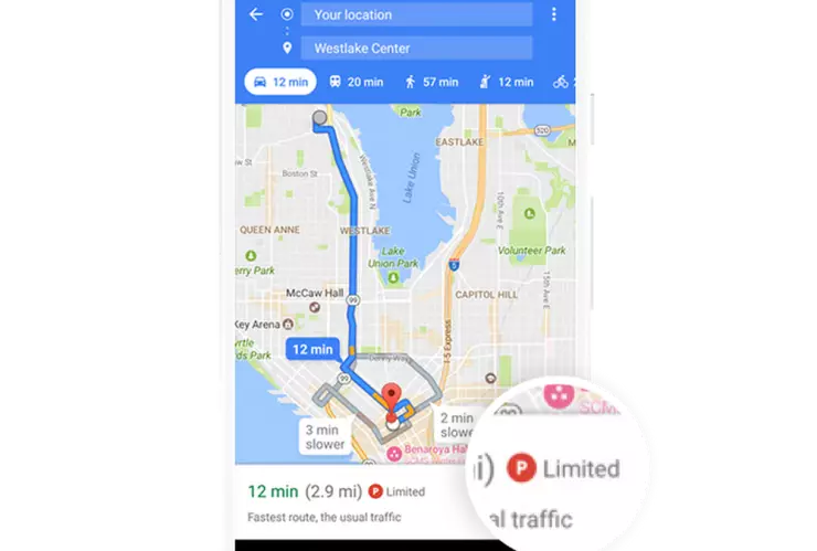 Google Maps parquímetro