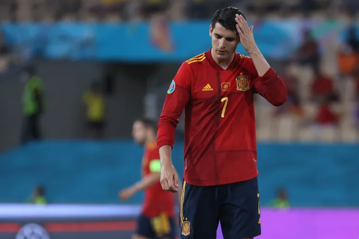 Álvaro Morata, con la Selección de España