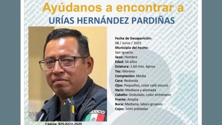 Buscan a policía de San Ignacio, Urías Hernández Pardiñas. .jpg