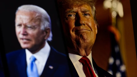 El demócrata Joe Biden y el republicano Donald Trump.