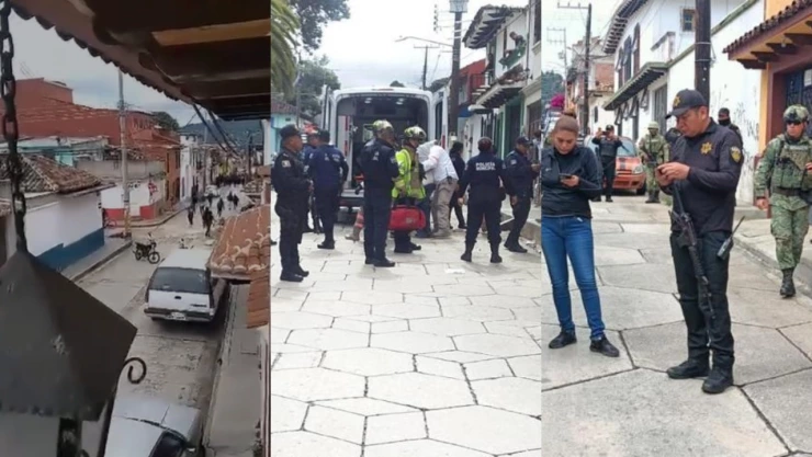 Motonetos enfrentamiento grupo armado San Cristobal de las Casas