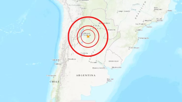 Sismo en Argentina; reportan magnitud 6.8 con epicentro en el norte.