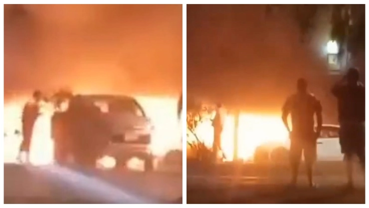 Se incendia y explota auto al exterior del bar ‘Terraza Condesa’