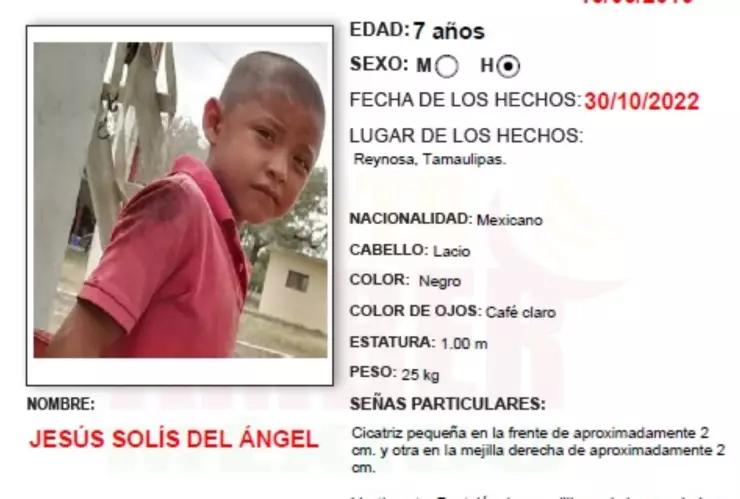 Alerta Amber Jesús Solís Tamaulipas