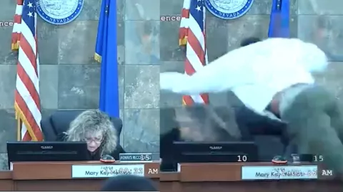 VIDEO: Hombre ataca fuertemente a jueza tras negarle libertad condicional