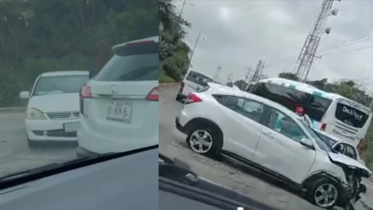 ¡Toma precauciones! Reportan accidente en carretera Cancún-Playa del Carmen HOY; ¿hay lesionados?