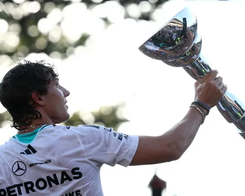 Andrea Kimi Antonelli tras ganar el Gran Premio de Italia 2026 de la Fórmula 1.