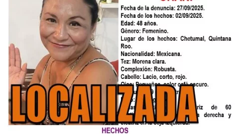 Localizan a Cristina Pech Chan