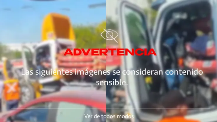 Conductor muere aplastado por vigas de acero en la autopista Laredo-Monterrey