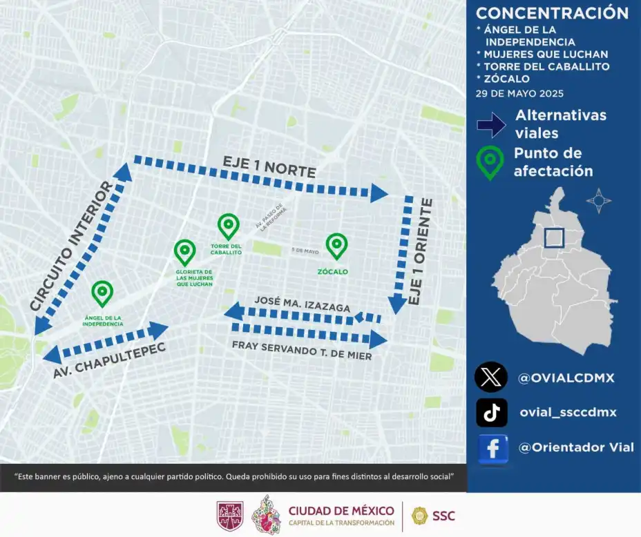¡ALERTA DE BLOQUEO! Integrantes de la CNTE bloquean Paseo de la Reforma