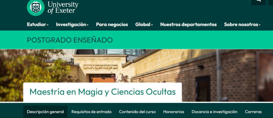 Universidad de Reino Unido ofrece licenciatura en Magia y Ciencias Oscuras