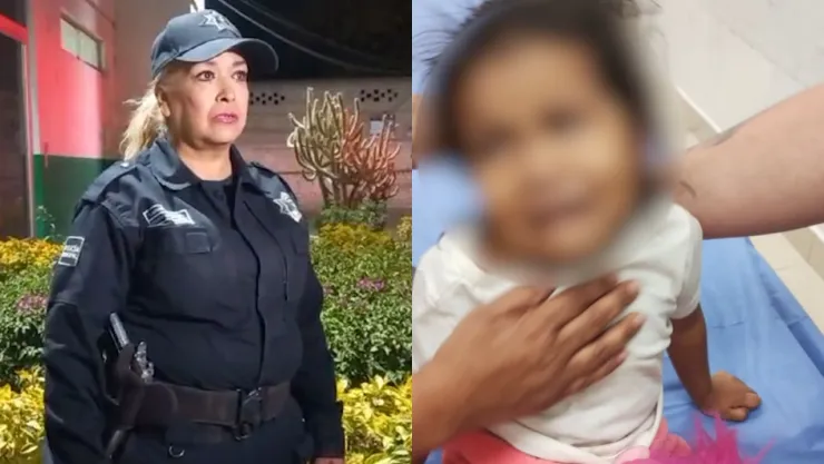 Policía salva a niña de morir asfixiada en Guadalajara