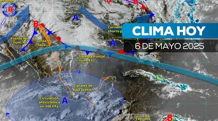 Frente frío 42 traerá fuertes lluvias en México hoy 6 de mayo