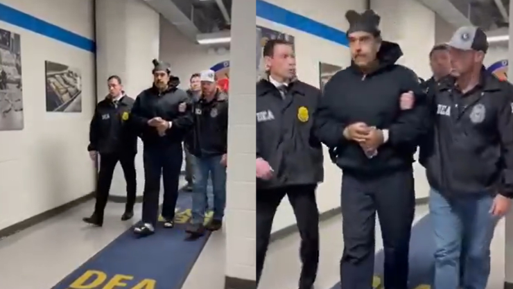 Nicolás Maduro a su llegada a Estados Unidos y saludando en inglés.png