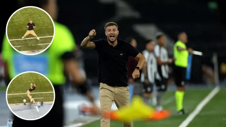 Martín Anselmi en la victoria ante Cruzeiro