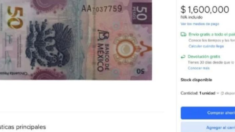 Este es el billete de 50 pesos que se vende hasta en un millón y medio de pesos