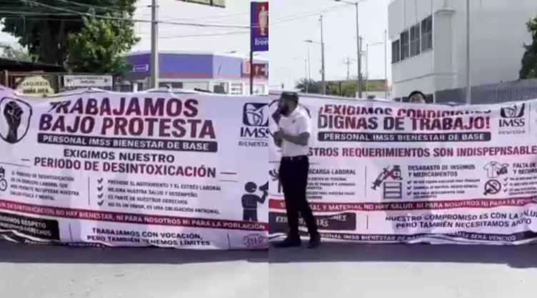 Protestas del IMSS Bienestar en Reynosa