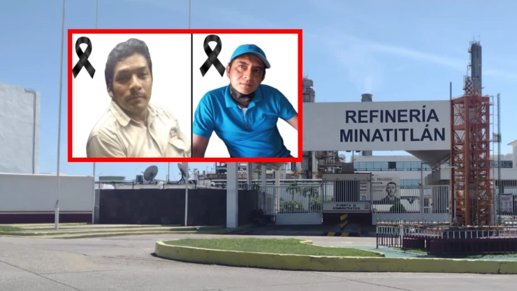 Trabajadores de refinería en Minatitlán