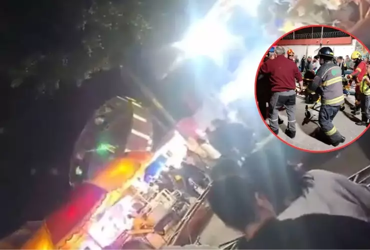 Accidente en feria de Puebla: Juego mecánico lanza a 3 personas en Lomas de Castillotla (VIDEO)