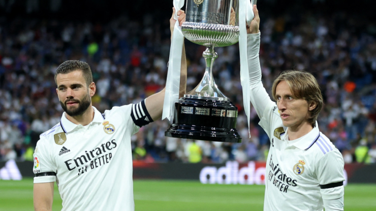 Nacho y Modric con el Real Madrid