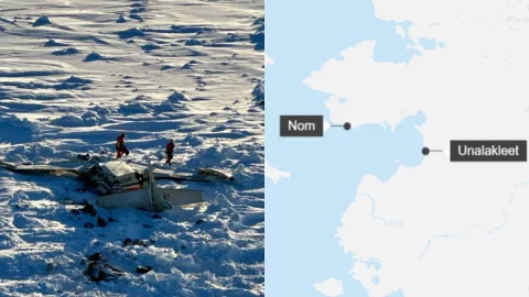 Restos de avión desaparecido en Alaska