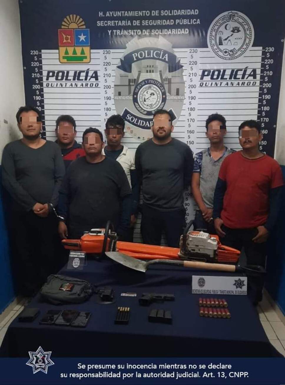 Detienen a siete hombres por despojo en Solidaridad