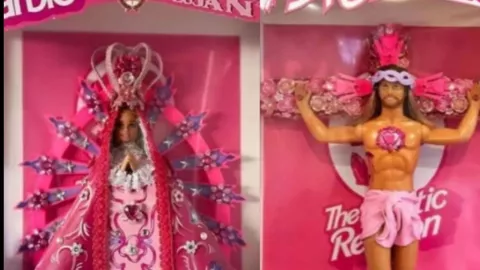 Barbie Virgen y Ken Cristo