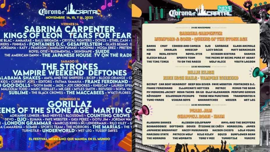 Se filtra un nuevo cartel del Corona Capital 2025