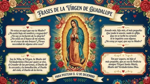 50 frases, oraciones y mensajes para compartir el Día de la Virgen de Guadalupe