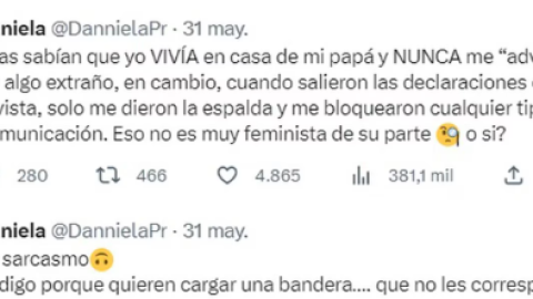 Daniela Parra lanza indirecta en redes.