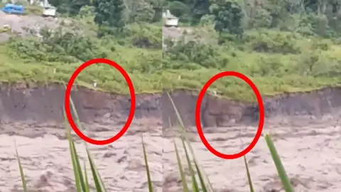 Mujer cae al río por querer grabar