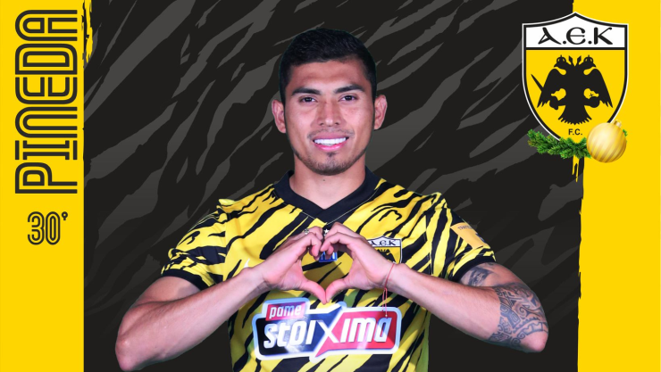 Orbel&iacute;n Pineda, jugador del AEK